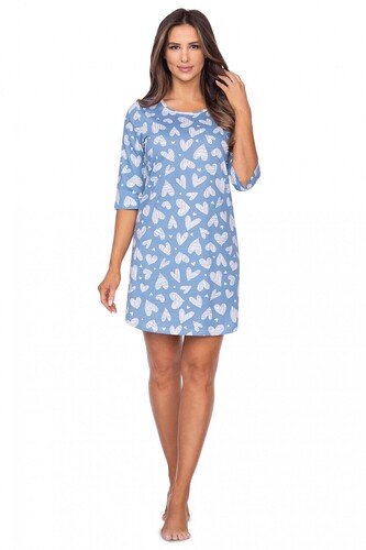 Koszula Regina 086 3/4 M-XL damska niebieski M