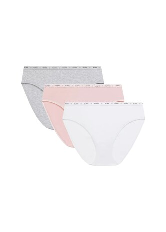 Figi Atlantic 3CLP-010 High Sport Leg A'3 S-XL biały-szary melanż-różowy M