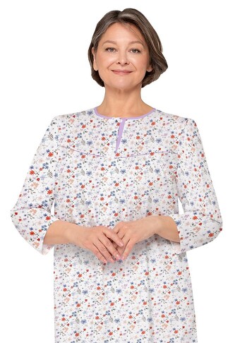 Koszula Martel Bogna II 204 dł/r M-2XL biały-fioletowy M