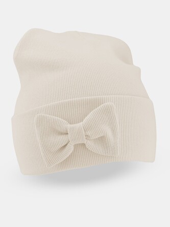 Czapka Noviti CP063 Prążek Kokarda beżowy jasny 48-50 cm