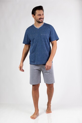 Piżama Regina 481 kr/r M-XL męska niebieski M