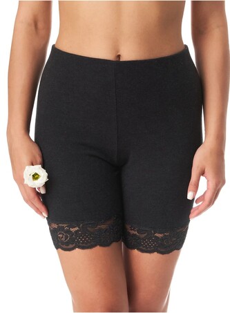 Szorty/Reformy Key Hot Touch LXU 729 1 z koronką S-XL czarny M