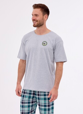 Piżama Cornette 134/268 Explore 2 kr/r S-2XL męska szary XXL