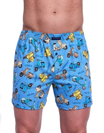 Bokserki Cornette Classic 011/172 3XL-5XL niebieski 5XL