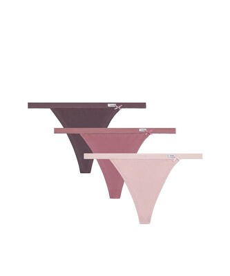 Stringi Atlantic 3CLP-014 Thongs A'3 S-L różowy jasny-rose ciemny-rose S