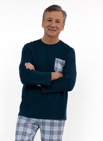 Piżama Martel 416 Ignacy II dł/r M-3XL morski XXL