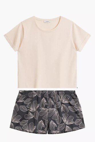 Piżama Atlantic NLP-489 S-XL pudrowy-grafitowy M