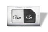 RĘCZNIK KPL.FINEZJA 2 SZT/2x70X140/ FROTTE HAFT"ON I ONA" BIAŁY/GRAFIT