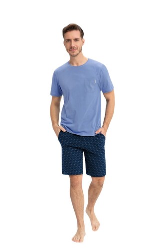 Piżama Luna 807 kr/r 3XL męska niebieski 3XL