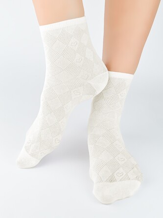 Skarpety Noviti SB124 Serca 35-42 ecru 39-42