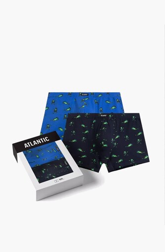 Bokserki Atlantic 2MHH-006 A'2 S-2XL granatowy-niebieski L