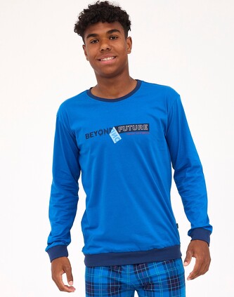 Piżama Cornette F&Y Boy 999/53 Future dł/r 164-182 niebieski 170/S