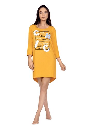 Koszula Regina 403 3/4 S-XL damska żółty/lurex S