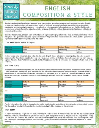 English Composition & Style (Speedy Study Guides)
