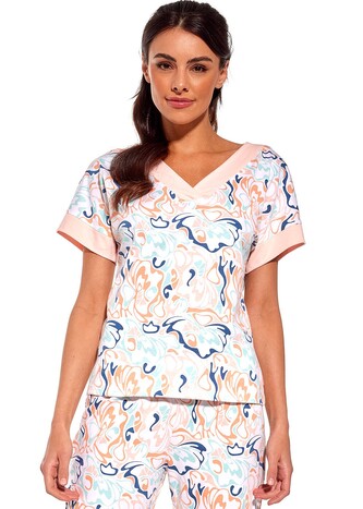 Piżama Cornette 815/278 Melissa kr/r S-2XL damska różowy S