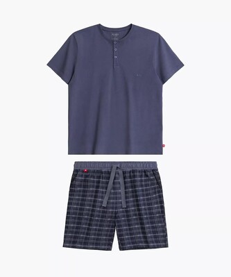 Piżama Atlantic NMP-380 kr/r S-3XL męska denim-granatowy XXL