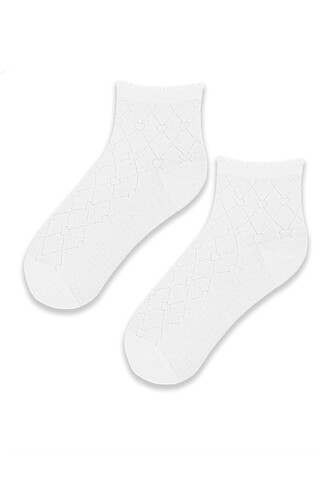 Skarpety Noviti SB119 Żakard Serca Damskie 35-42 biały 39-42