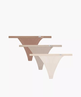 Stringi Atlantic 3CLP-014 Thongs A'3 S-L ecru-beżowy-beżowy ciemny S