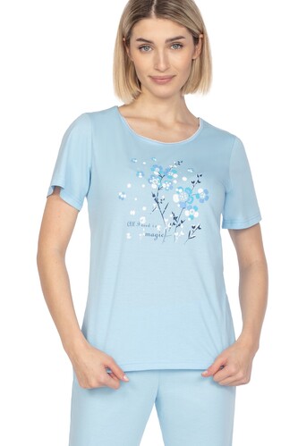 Piżama Regina 655 kr/r M-XL L24 damska niebieski L