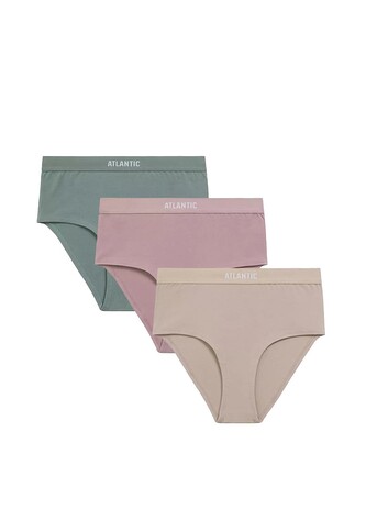 Figi Atlantic 3CLP-009 Maxi Sport A'3 S-2XL beżowy-rose-zielony M