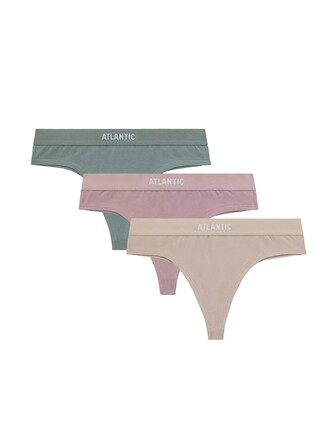 Stringi Atlantic 3CLP-013 Thongs A'3 S-XL beżowy-rose-zielony S