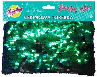 Torebka cekinowa zielono- czarna