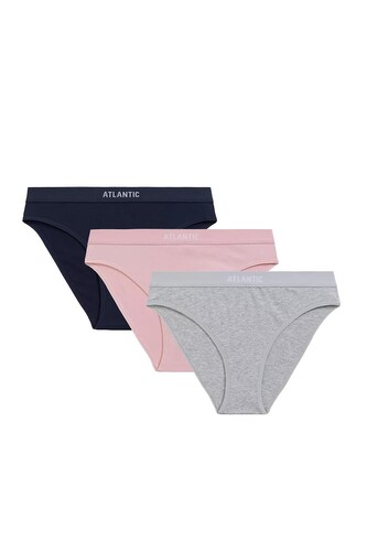 Figi Atlantic 3CLP-012 A'3 S-2XL granatowy-różowy-szmaragdowy XXL