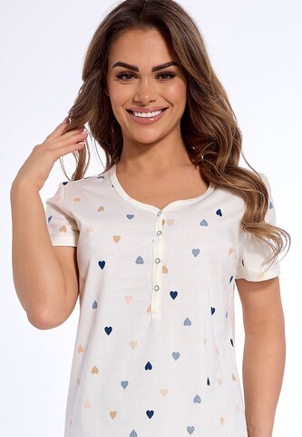 Koszula Cornette 617/309 Heart 3 kr/r S-2XL ecru XXL