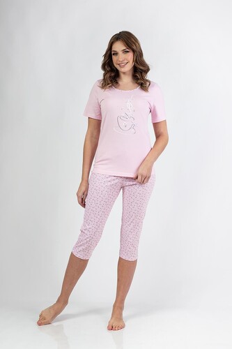 Piżama Regina 685 kr/r M-XL W25 damska różowy L