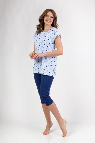 Piżama Regina 690 kr/r 2XL W25 damska niebieski XXL