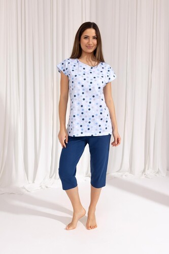 Piżama Regina 690 kr/r M-XL W25 damska niebieski M