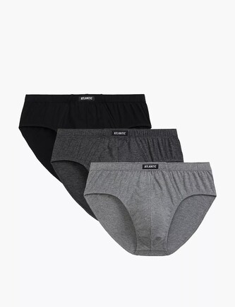 Slipy Atlantic 3BMP-006 A'3 M-2XL czarny-szary melanż XXL