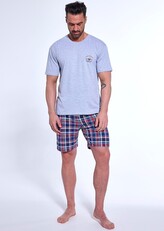 Piżama Cornette 326/185 West kr/r S-2XL męska szary XXL