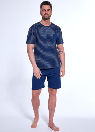 Piżama Cornette 325/175 Lagoon kr/r S-2XL męska granatowy L