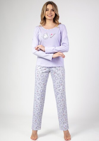 Piżama Regina 675 dł/r 2XL Z24/25 damska fioletowy XXL