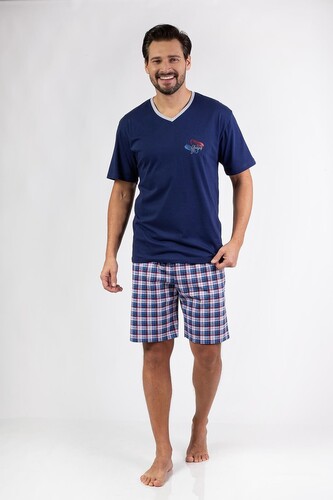 Piżama Regina 475 kr/r M-XL W25 męska granatowy L