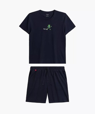 Piżama Atlantic NMP-383 kr/r S-2XL męska granatowy XXL