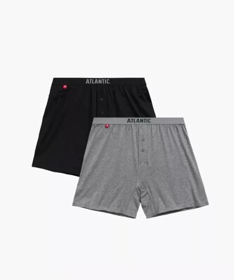 Bokserki Atlantic 2MBX-025/24 A'2 M-2XL  czarny-szary melanż  S