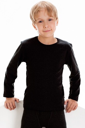 Koszulka Cornette 214 Kids Boy Thermo Plus 98-128 czarny 110-116