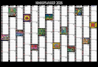 Hundertwasser Mini-Jahresplaner Art 2026