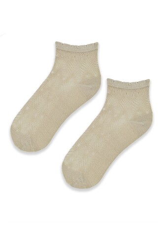 Skarpety Noviti SB118 Żakard Liść 35-42 beżowy jasny 39-42