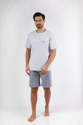 Piżama Regina 483 kr/r M-XL W25 męska ciemny melange M