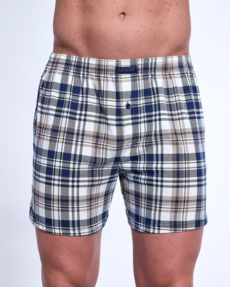 Bokserki Cornette Comfort 002/319 S-2XL granatowy-kratka M