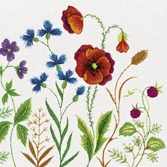 Ubrousky MAKI L (20ks) Embroidered Meadow