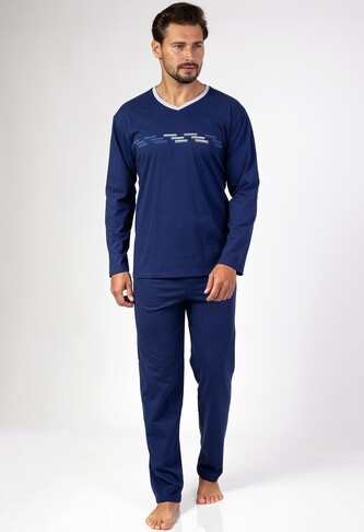 Piżama Regina 470 dł/r 2XL-3XL Z24/25 męska granatowy XXL