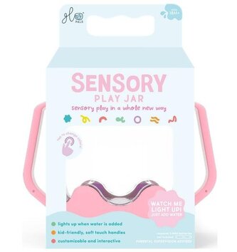 Słoik sensoryczny do napełnienia wodą różowy