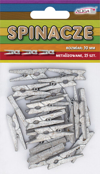 ALIGA količky SPIN-0615 30mm SILVER 25ks