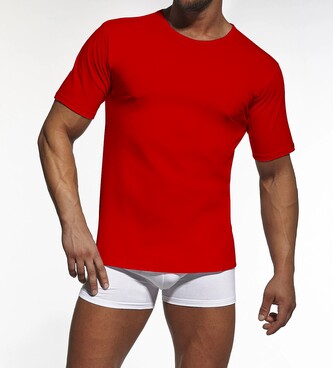 Koszulka Cornette 202 New kr/r 3XL-5XL czerwony 3XL