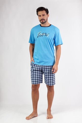 Piżama Regina 478 kr/r 2XL W25 męska turkusowy XXL