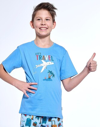 Piżama Cornette Kids Boy 789/121 Travel 3 86-128 niebieski 122-128